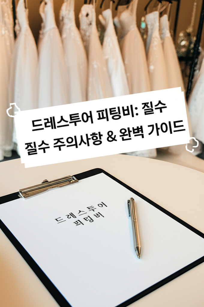 Illustration of 드레스투어 피팅비: 필수 주의사항 & 완벽 가이드