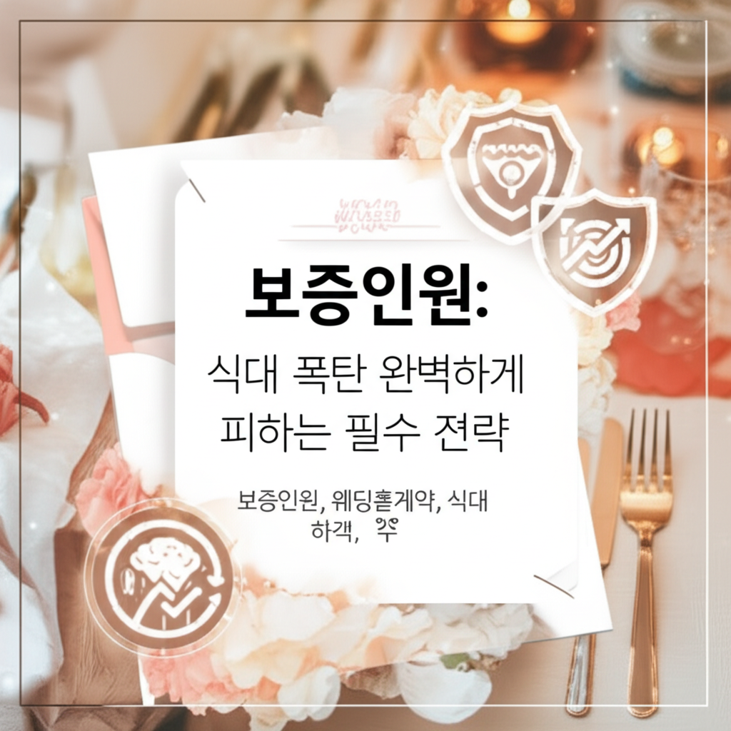 Illustration of 보증인원 꿀팁: 식대 폭탄 완벽하게 피하는 필수 전략