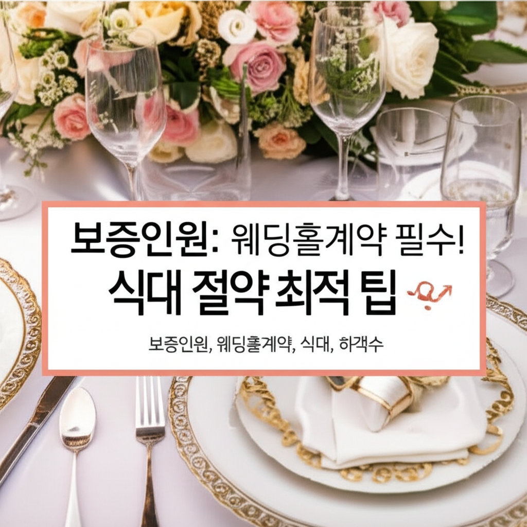 Illustration of 보증인원: 웨딩홀계약 필수! 식대 절약 최적 팁