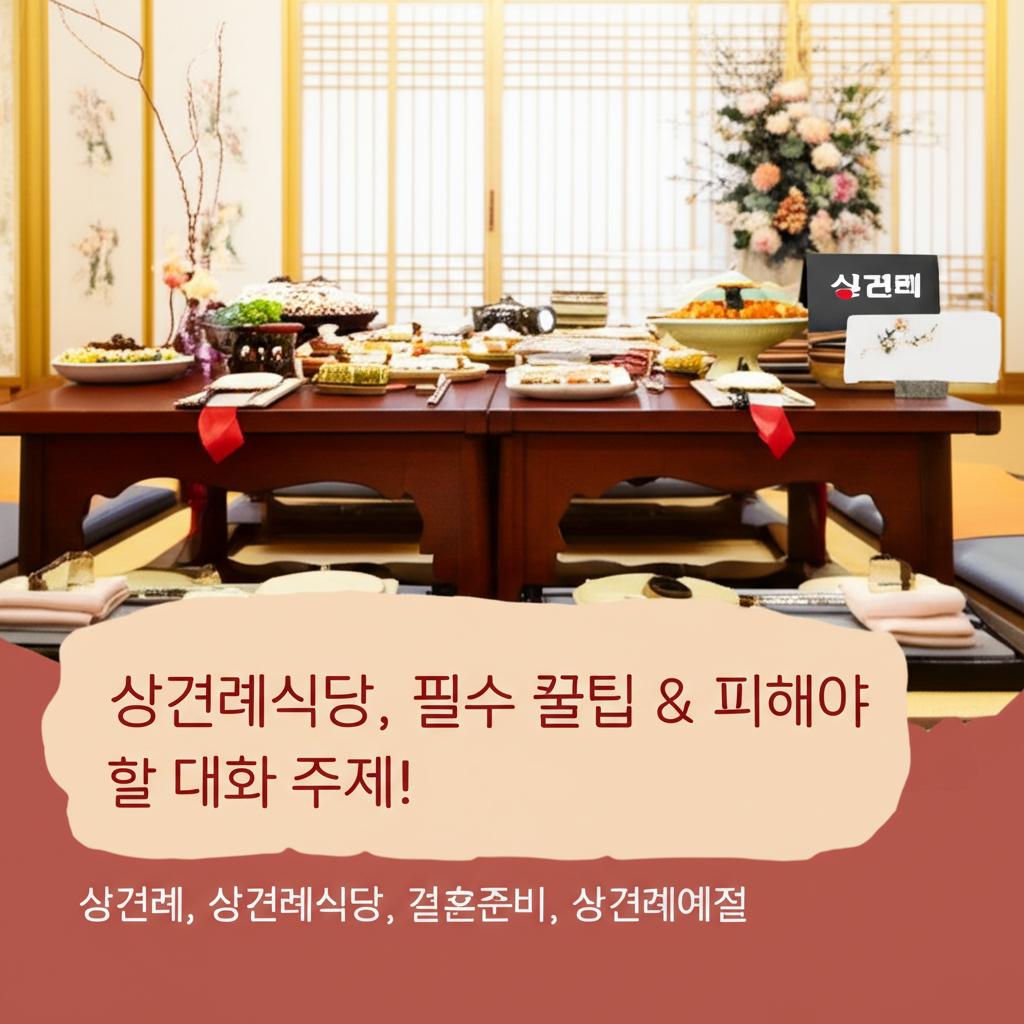 Illustration of 상견례식당, 필수 꿀팁 & 피해야 할 대화 주제!