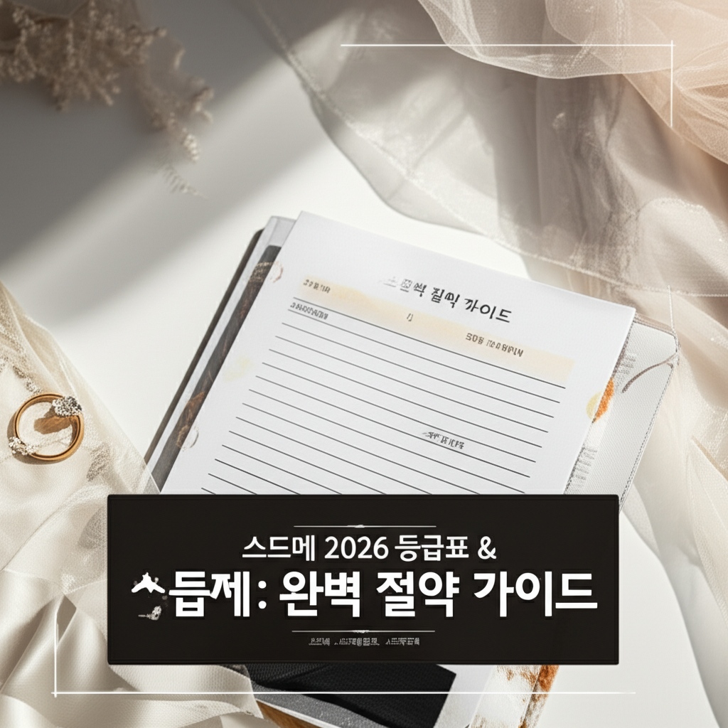 Illustration of 스드메 2026 등급표 & 견적: 완벽 절약 가이드