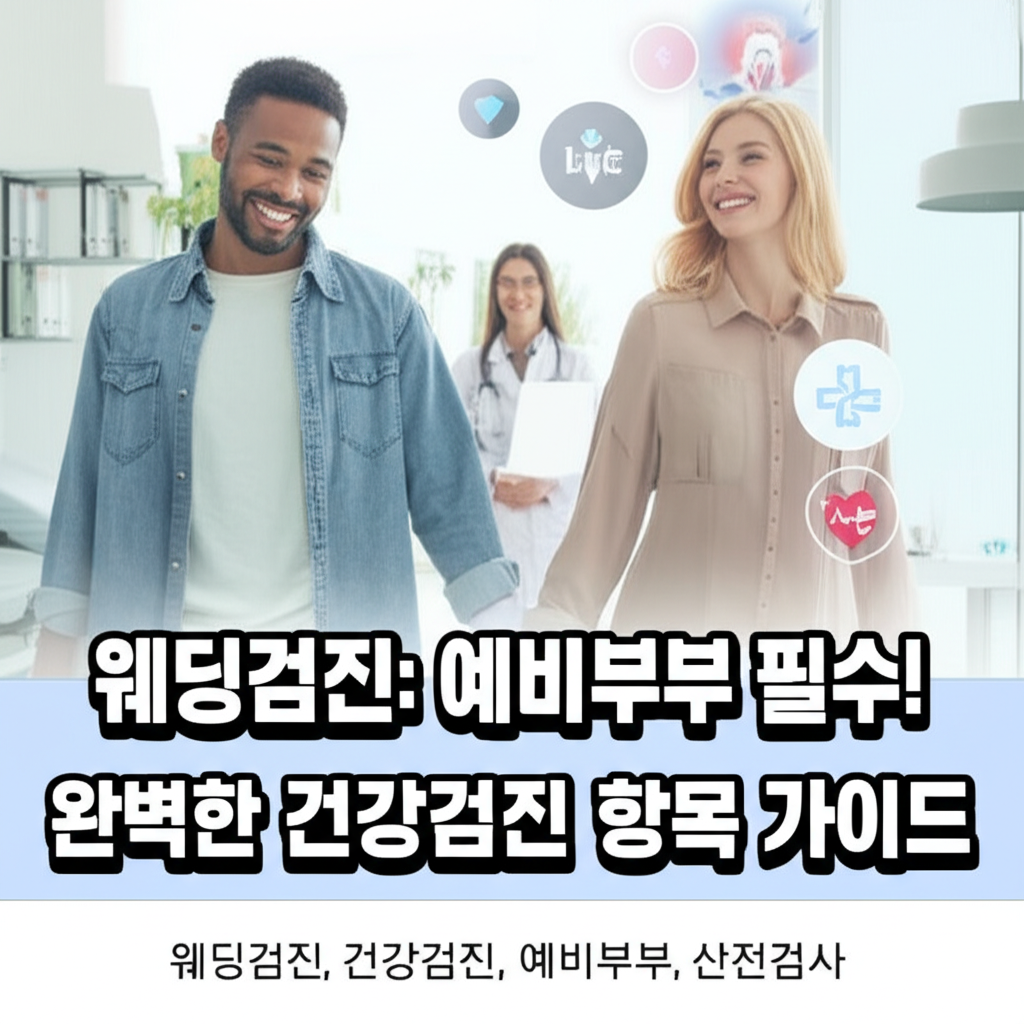 Illustration of 웨딩검진: 예비부부 필수! 완벽한 건강검진 항목 가이드