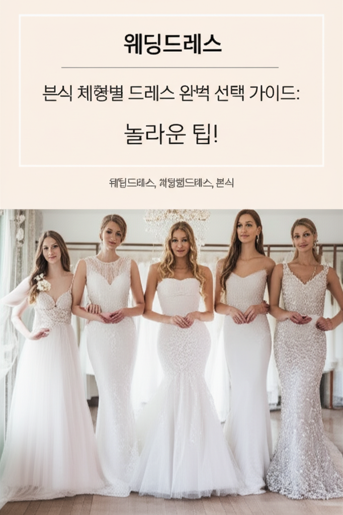 Illustration of 웨딩드레스, 본식 체형별 드레스 완벽 선택 가이드: 놀라운 팁!