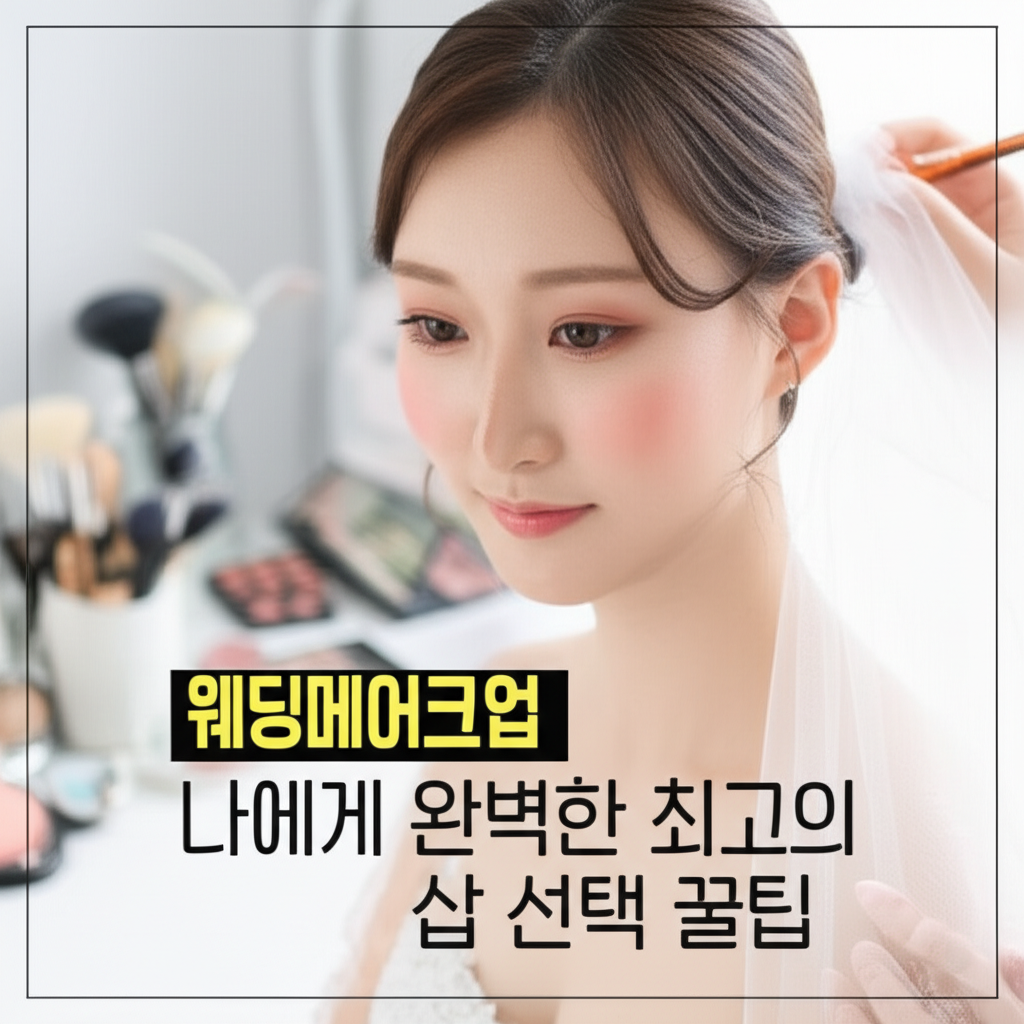 Illustration of 웨딩메이크업, 나에게 완벽한 최고의 샵 선택 꿀팁