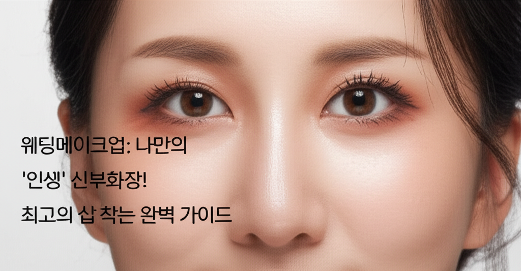 Illustration of 웨딩메이크업: 나만의 '인생' 신부화장! 최고의 샵 찾는 완벽 가이드