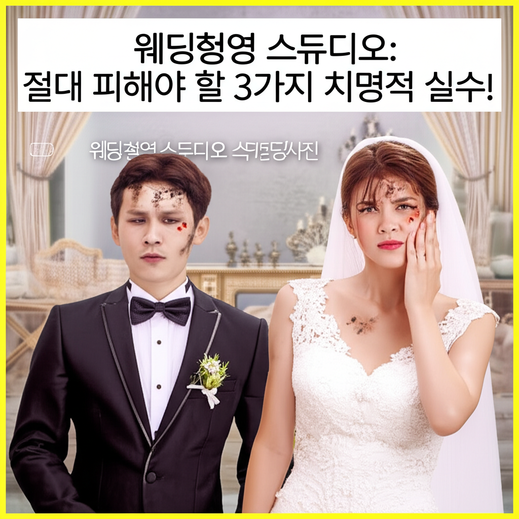 Illustration of 웨딩촬영 스튜디오: 절대 피해야 할 3가지 치명적 실수!