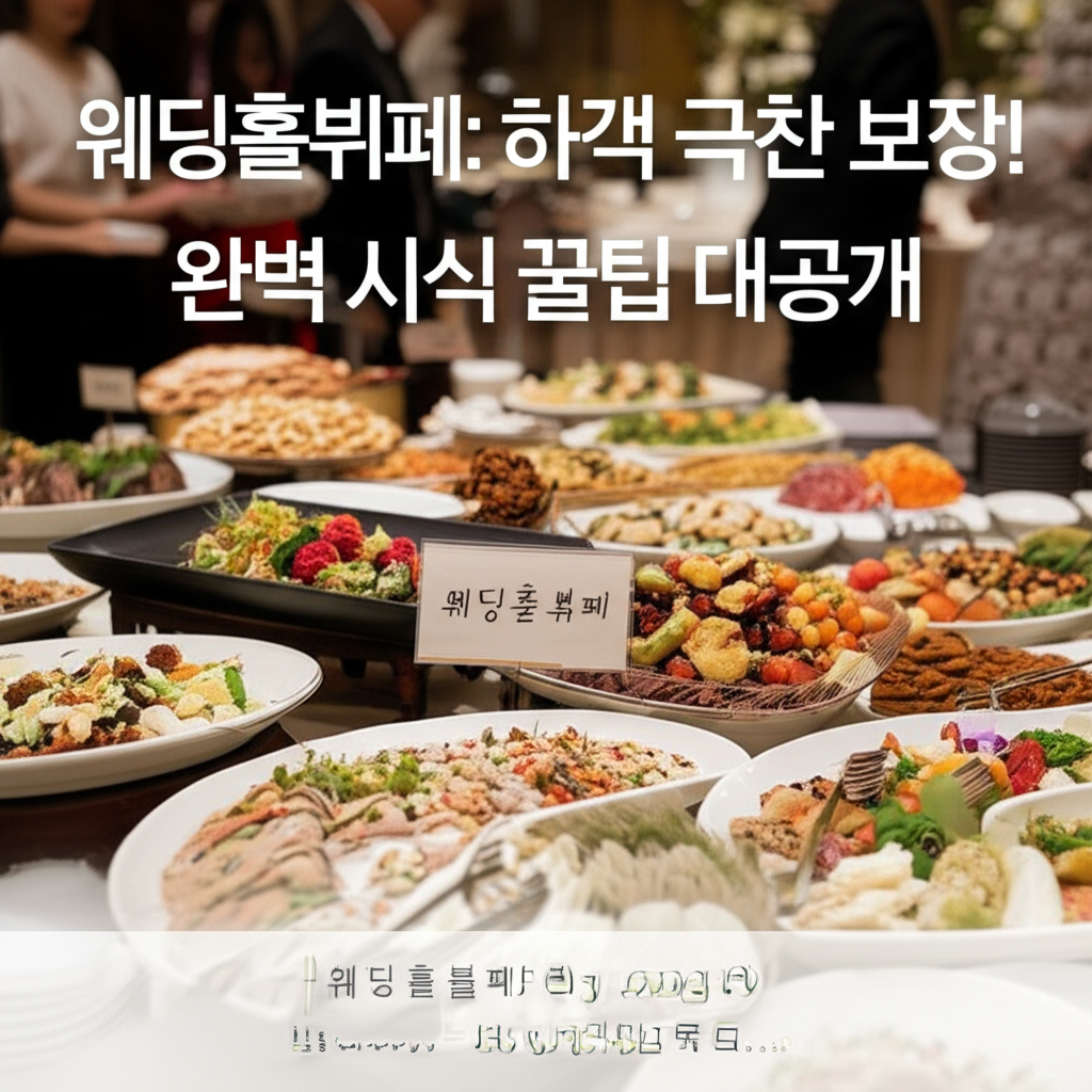 Illustration of 웨딩홀뷔페: 하객 극찬 보장! 완벽 시식 꿀팁 대공개