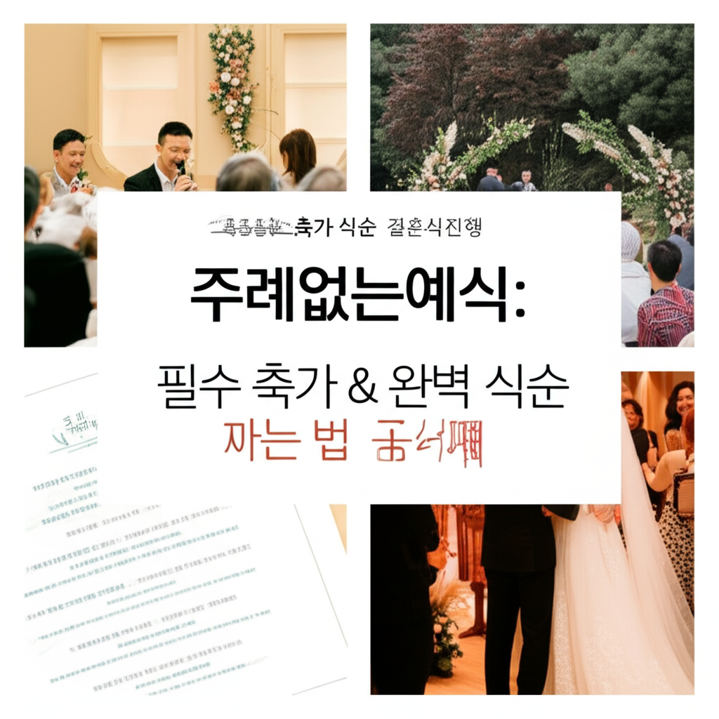 Illustration of 주례없는예식: 필수 축가 & 완벽 식순 짜는 법 공개!